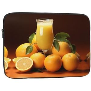 Laptophoes voor vrouwen met jus d'orange print slanke laptop case cover notebook draagtas schokbestendige beschermende notebooktas 10 inch