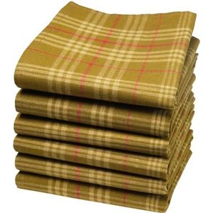 Merrysquare - Dikke Werkdoekjes - Grote Maat 48cm x 48cm - 100% Katoen - 6 Stuks - Model Arnold