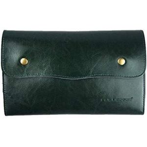 Echt Leer Haar Schaar Houder Shear Holster Pouch Snijden Kam Tas, Groen, 24.5 x 15cm, als beschrijving