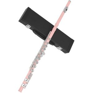 Roze Wit Koperen Lichaam Fluitinstrument 16 Hole C Key Houtblazersinstrument Beginnershuisfluit
