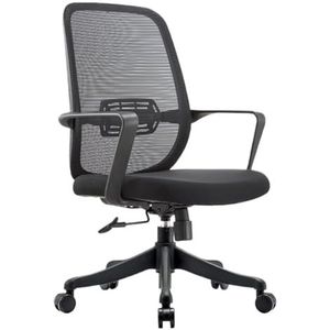 Bureaustoel Eenvoudige Ergonomische Stoel, Roterende Lift, Bureaustoel, Moderne Vergaderstoel, Thuisstudeerstoel, Computerstoel Roze Bureaustoel(Black,A)