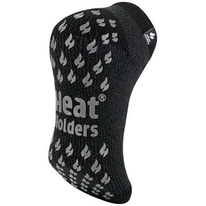 HEAT HOLDERS - Mens 2.3 TOG warme dikke antislip laag uitgesneden enkel thermische slippers sokken | Trainer sokken met handgrepen voor de winter, houtskool, 40-45 EU