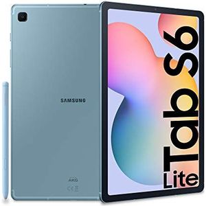 Samsung Galaxy Tab S6 Lite + S Pen, tablet, display 10,4 inch WUXGA+ TFT, 64 GB uitbreidbaar, RAM 4 GB, batterij 7040 mAh (snel opladen), WLAN, Android 10, blauw (Angora blauw) [versie] Italiaans