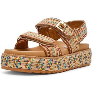 Steve Madden Bigmona damessandaal, Multi Raffia, maat 44, Multi Raffia, 41 EU