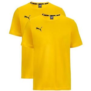 PUMA TeamGOAL 23 Casuals Tee Jr T-shirt voor jongens, Geel - 2-pack, 176