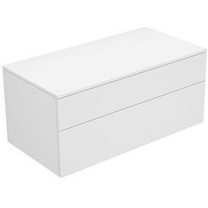 Keuco Edition 400 dressoir 31753, 2 uittrekelementen, 1050 x 472 x 535 mm, Lichaam/Voorzijde: antraciet structuurlak/antraciet glas mat