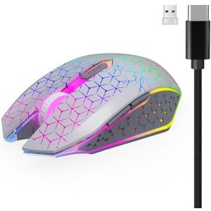 Kalttoy Draadloze Muis Dubbele Wijzen 2.4G Bluetooth-compatibele LEIDENE Backlight voor Gokken