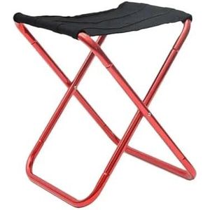 Opvouwbare campingkruk buiten campingstoel gouden aluminiumlegering klapstoel met tas kruk stoel vissen camping (kleur: rood)