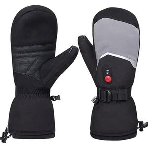 dubb Verwarmde handschoenen wanten vrouwen mannen met batterij oplaadbaar touchscreen waterbestendig voor winter outdoor skiën fietsen kamperen (maat: B_M)