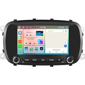 Android 15 Radio,voor Fiat 500X 2014-2020, 9 Inch Touchscreen 2 Din Autoradio Met Wireless CarPlay Android Auto Bluetooth WIFI GPS-navigatie Swc(A 4core (2G+32G))