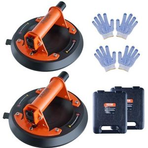 VEVOR - Set van 2 Zuigliften - NBR - Glaslifter - φ203 mm - Belastbaarheid 99-278 kg