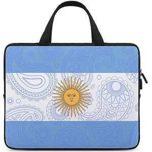 Argentinië Paisley Vlag Laptop Tas Duurzaam Waterdicht Notebook Draagtas Computer Tas Aktetas 13 inch
