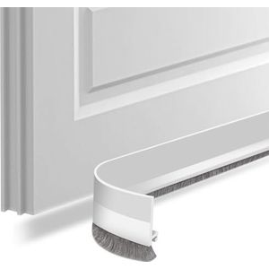Deurafdichting, zelfklevende deurborstel, afdeklijsten, borstelafdichting, strip, borstel, kamerdeurafdichting, tochtstopper, tochtstopper, deurafdichting (wit, 3 cm)