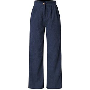 HaicoM Witte Broek voor Vrouwen UK Hoge Taille Koord Broek Wijde Pijpen Broek voor Vrouwen Dames Broek Rechte Casual Broek Elastische Taille Werk Kantoor Losse Broek Vrouwen Straat Corduroy Broek,