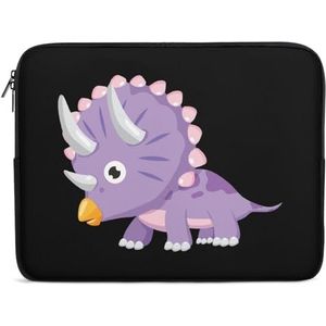Triceratops Dinosaurus Laptop Sleeve Case Casual Computer Beschermhoes Slanke Tablet Draagtas Aktetas 15 inch