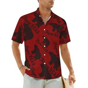 Papa Bear herenhemden korte mouwen strandshirt Hawaiiaans shirt casual zomer T-shirt S