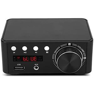 50W + 50W audioversterker, stereoversterker, HIFI Bluetooth 5.0 digitale audioversterker Board geheugenkaartspeler met TPA3116-chip, voor AMP-versterker(zwart)