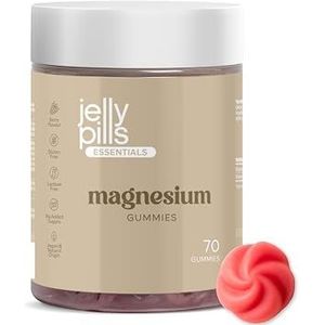 Jelly Pills Magnesium 180 mg + Vitamine B6 – 70 Vegan Gummies – Zonder Suiker – Bessensmaak – Vermindert Vermoeidheid & Ondersteunt Spieren & Zenuwstelsel