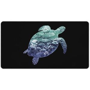 Ocean Life Turtle Mode Bureau Muismat Antislip Gaming Muismat Accessoires Decor 40X75cm