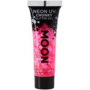 Neon UV Face & Body Chunky Glitter Gel - 12ml - Hot Pink