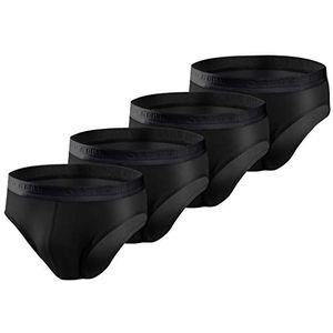 Sesto Senso Heren Slips Katoenen 2-4 Stuks Comfortabel Mannen Briefs Ondergoed 4 Pack Zwart XL