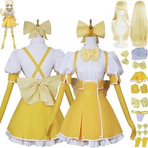 Anime Gushing Over Magical Girls Tenkawa Kaoruko Cosplay Kostuum Outfit Rollenspel Uniform Volledige set Halloween Verkleedpak met Pruik Hoofdtooi voor Vrouwen Meisjes (XS)