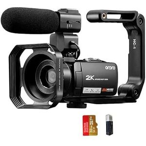 Videocamera, Videocamera 4K camcorder vlog camcorders vol HD Ordro Z63 2K 1080P 30FPS IR Night Vision digitale camera for vlog -opname video -opnamen, met SD Kaart