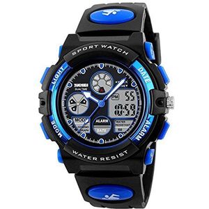 Kids Sports Digital Watch -Boys Waterproof Outdoor Analog Watch with Alarm, Multi Function Wrist Watches for Childrens