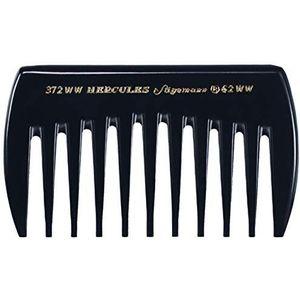 Hercules Sägemann 372 WW 62 WW Professionele styling-kam, 11 tanden, natuurlijk rubber, haarkam, vertanding, grof - 3,5 inch - krullenkam zakkam