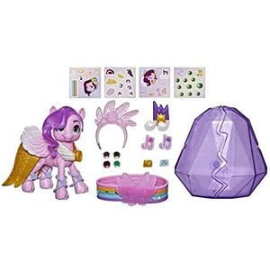 My Little Pony: A New Generation Crystal Adventure Princess Petals, 7,5 cm grote roze pony, accessoires, vriendschap armband