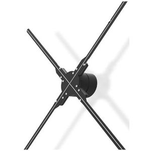 100CM/39.37IN 1024Pcs LED Afstandsbediening Reclame Display Speler Holografische Beeldvorming Lamp Propeller 3D Hologram Projector Licht Led Ventilator Eenvoudig video wijzigen