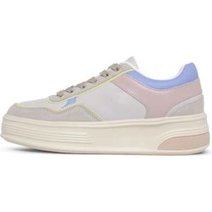 Scarpe US Polo sneaker Asuka 004A in suede beige/ ecopelle rosa/ multicolore DS24UP04 39