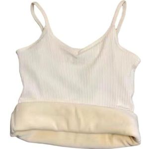 Thermische Tanktop Voor Dames, Met Fleece Gevoerde Cami-Tanktop, Ondergoedtops, Mouwloos Hemdje Voor Dames, Thermische Ondershirts, Thermische Shirts Voor Dames