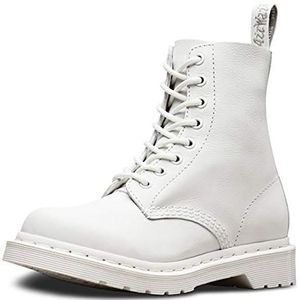 Dr. Martens Dames 1460 Pascal Mono Enkellaarzen, Wit (Wit Virginia 100), 4 UK (37 EU), Wit Wit Virginia 100, 37 EU