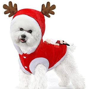 WZhen 2020 Kerst Huisdier Kleding Voor Honden Katten Kostuum Kerstman Puppy Katten Kleding Winter Warm Hond Jas Jassen Voor Pet Hoodies Kleding - Xl04