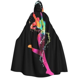 SSIMOO Kleur Vrouw Volwassen Hooded Cloak, Vreselijke Ghost Party Mantel, Geschikt voor Halloween en Themafeesten