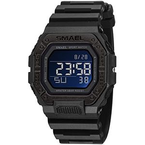 Sport militaire horloges, heren elektronische digitale horloge, waterdichte led horloges heren, zakelijke casual tiener horloge, 12 / 24h-formaat,zwart