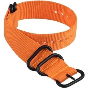 Verstelbare Gesp Gevlochten Elastische Nylon Horlo Nylon Horlogeband 18mm 20mm 22mm 24mm Canvas Armband Sport Ring Gesp Horlogeband Universele vervanging Band(Orange,22mm)