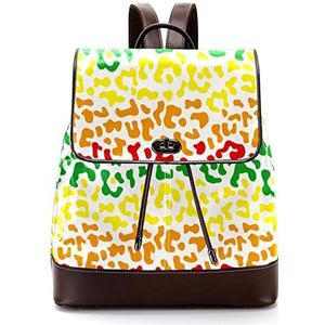 Leopard Print4 gepersonaliseerde schooltassen boekentassen voor tiener, Meerkleurig, 27x12.3x32cm, Rugzak Rugzakken