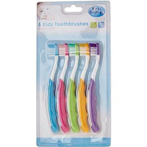 First Steps"" Pack van 5 Gemakkelijk vast te houden kinderen tandenborstels 3 jaar +