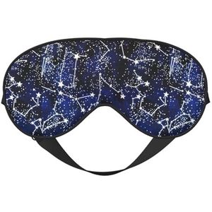 Glow in the Dark Printing All-Occasion Sleep Eye Mask met dubbelzijdige verstelbare riem, perfect voor ploegendiensten en reizen