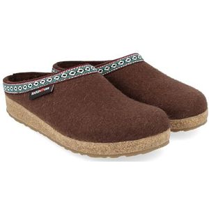 Haflinger pantoffels dames Grizzly Franzl 711001, grootte:44, kleur:Bruin