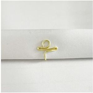 Neuspiercing Koperdraad Spiraal Clip op Neus Ring Evil Ogen Fake Neus Piercing Clip op Snake Shape Neus Clip Fake Sieraden Faux Piercing Helixpiercing (Size : Gold 6)