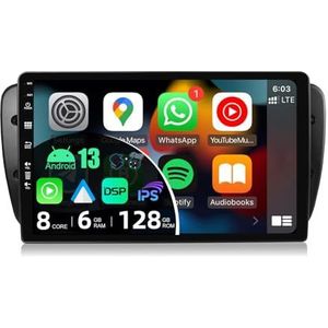 JOYX - [6G + 128G] Android 12 autoradio geschikt voor Seat Ibiza 6J (2009-2014) - ingebouwde DSP/Carplay/Android auto - camera MIC gratis - 9 inch 2 DIN ondersteuning SWC 4G WiFi DAB Fast-boot