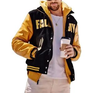 Aksah Fashion Fall Guy Ryan Gosling Stunt Team Jacket's Collection - Stijlvolle motorjassen voor heren, Geel en Zwart, L