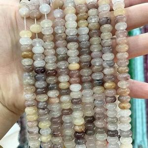 5x8MM Natuursteen Kralen Amber Oranje Chalcedoon Losse Wiel Spacer Kraal voor Sieraden Maken Diy Armband Oorbellen-Violet Quartz-5x8mm ongeveer 76 stu