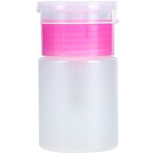 ANGGREK 60 ml pompdispenser van kunststof voor Nail Art Polish Remover Alcohol Liquid Cleaner lege fles voor nagellak en make-up remover (roze)