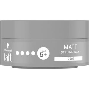 Schwarzkopf TAFT Styling Wax Matt (75 ml), haarwax voor matte afwerking met langdurige grip, zacht voor haar en hoofdhuid, veganistisch, haarstyling-wax