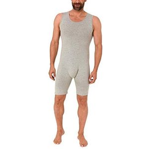 Normann Care Verzorgingsbody mouwloos unisex, korte verzorgingsshirt zonder mouwen - met ritssluiting op de rug, maat: S, kleur: grijs