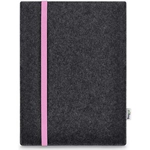 Stilbag Tablet vilten tas Leon voor Samsung Galaxy Tab S8 | Etui Case van Merino wolvilt | Kleur: roze-antraciet | Beschermhoes Made in Germany